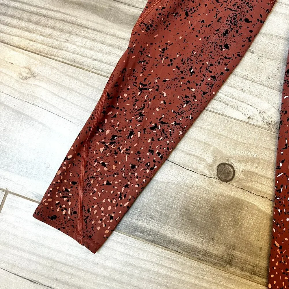LULULEMON To The Beat Tight X SOULCYCLE 2 Tempo Splatter Adobe Dust size 6